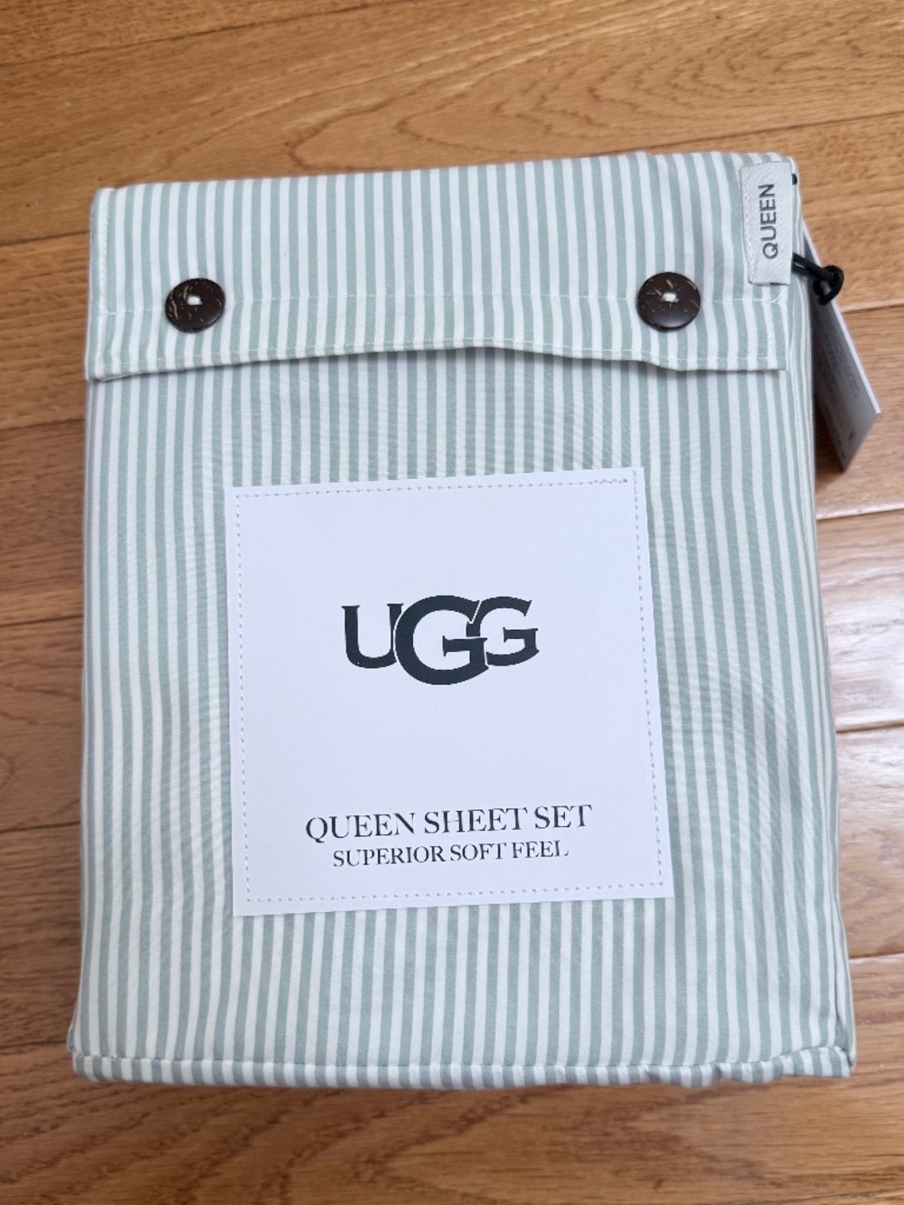 UGG Stripe Queen Size Sheet Set Mineral